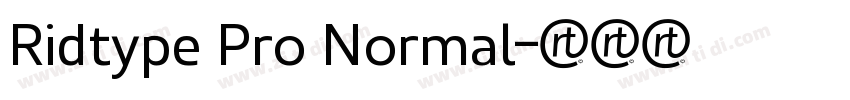 Ridtype Pro Normal字体转换